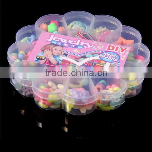 Plastic Bead Necklace Designs,fashion Bead Bracelet for Children,jewelry Diy Kit photo-2