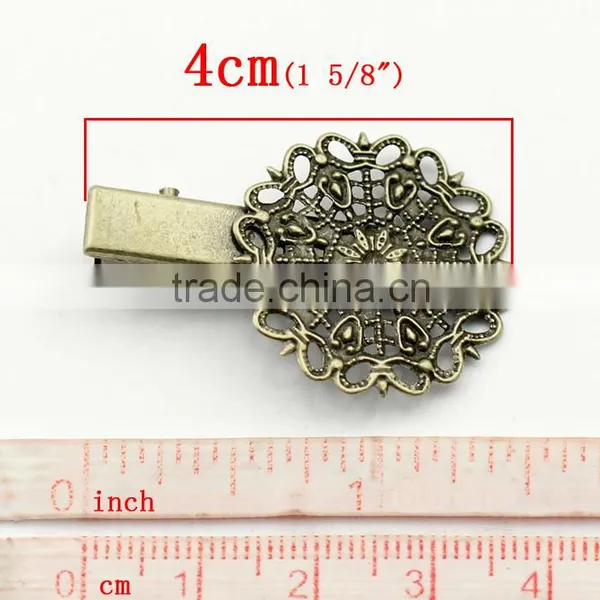 Hottest Flower Antique Bronze Hollow Hair Clips Bobby Pins photo-3