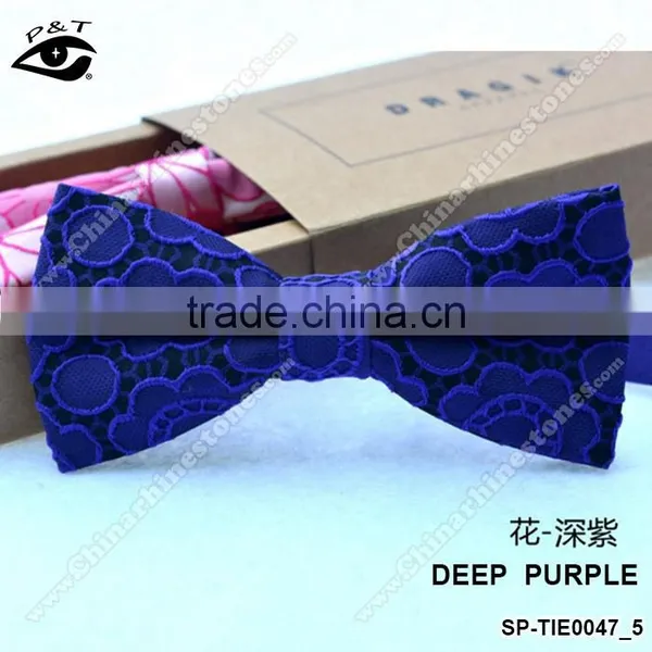 9 Colors Jacquard Silk Bowtie Floral Pattern Bow Tie photo-5