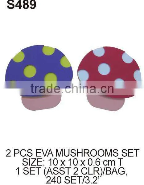 CRAFT FOR KID (S489) 2 PCS EVA MUSHROOMS SET