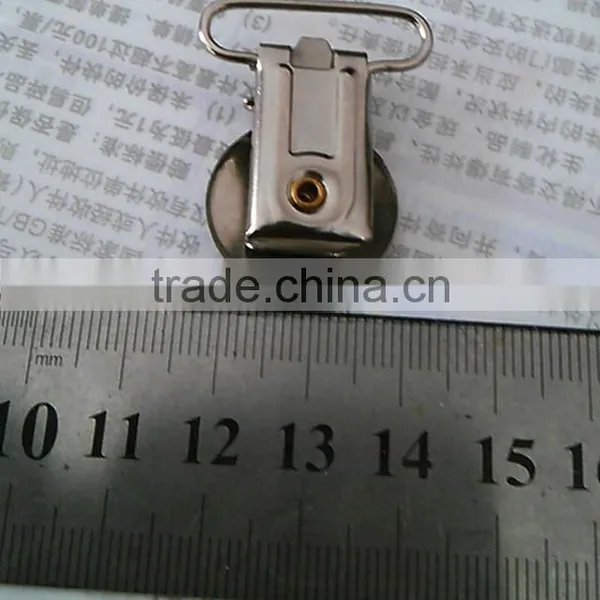High Quality Round Face 1 Inch Metal Suspender Clips Round Cover Clips for 2.5cm Webbing With PVC Protect Cushion photo-5