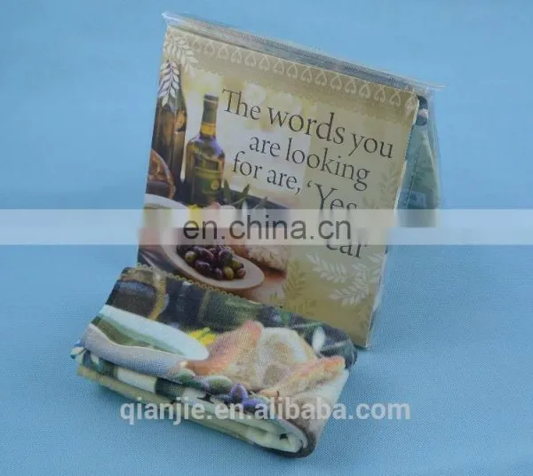 FOR ALL Age Group and Woven Technics Custom Tea Towel Digital Printing
