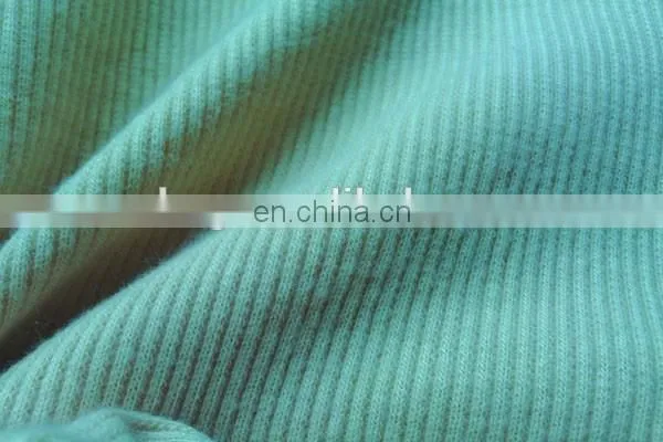 Winfar High Quality Hot Sale 100 Polyester Spandex Dyed Rib 2x2 Ribbed Knitted Fabric photo-3