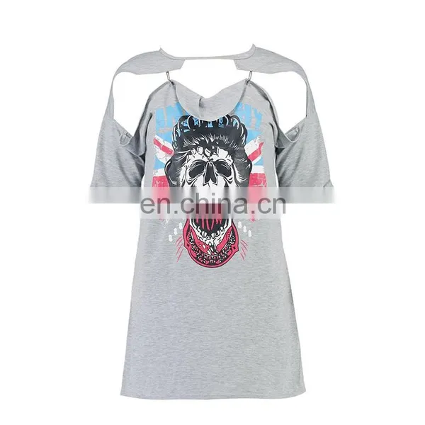 Top Selling Summer Fashion Printed Short Sleeve Women t Shirt photo-2