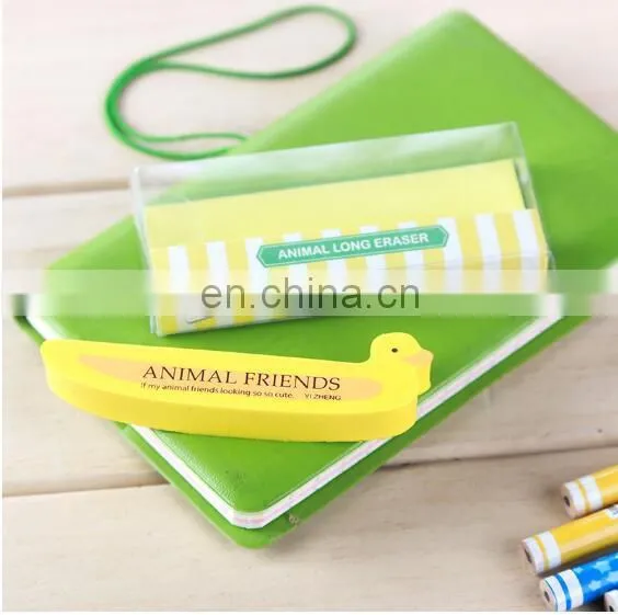 Pvc Box Packing Animal Long Erasers Cute Gift for Kids Rewards for Students photo-3
