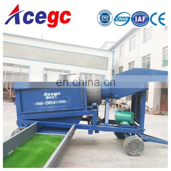 Machine Gold Processing Plant Easily Moved Transported and Mobile Trommel Screen Car With Wheels photo-2