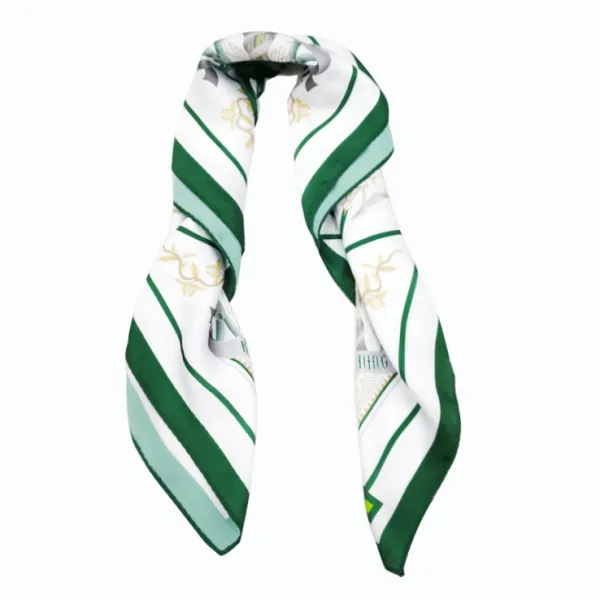 Custom Digital Satin Printed Hand Rolled Hem Silk Women Scarves 2019 photo-3
