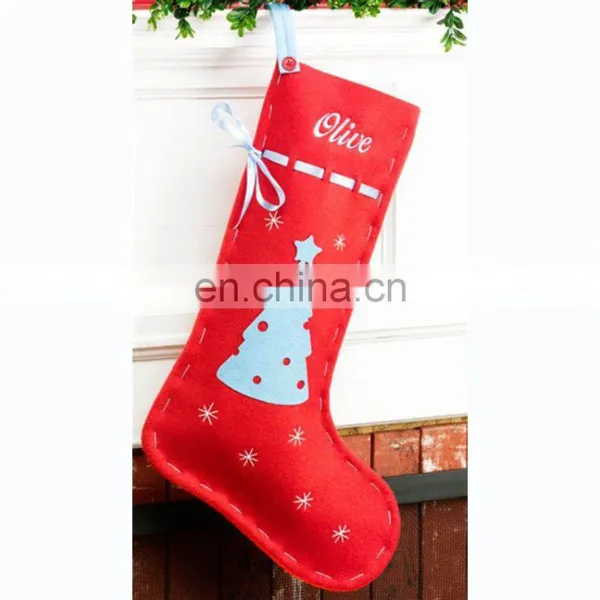 Amazon 2018 Christmas Eve Decor Wholesale Wall Hanging Christmas Ornaments Felt Socks photo-2