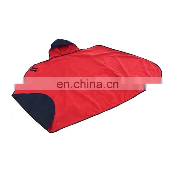 Multi-purpose Adult Waterproof Hooded Blanket Poncho With Polar Fleece Lining photo-5