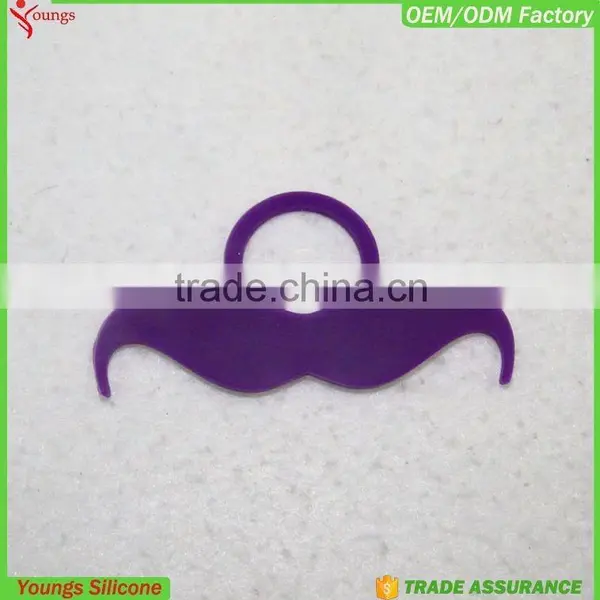 Promotion Identification Silicone Beard Wine Glass Marker/Wine Glass Charms/Plastic Glass Clip photo-4