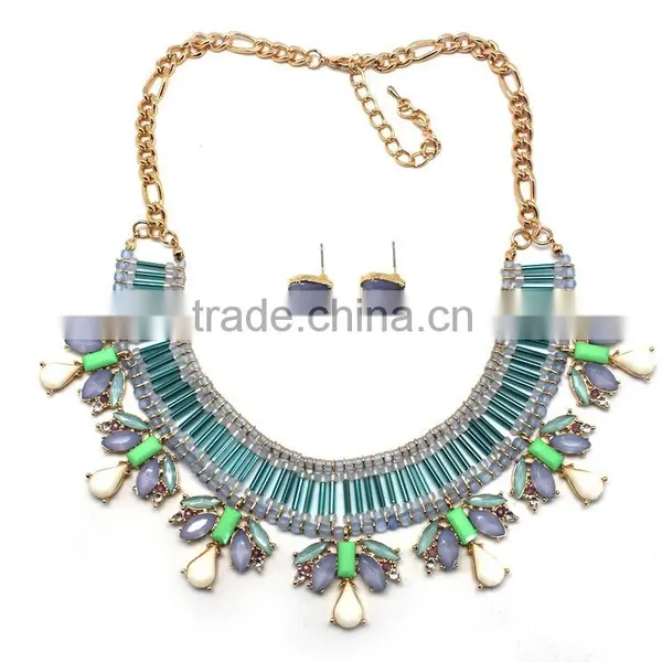 2015 Fashion African Jewelry Set Charming Style Jewelry Set Yiwu Fashion Beads Necklace Set photo-3
