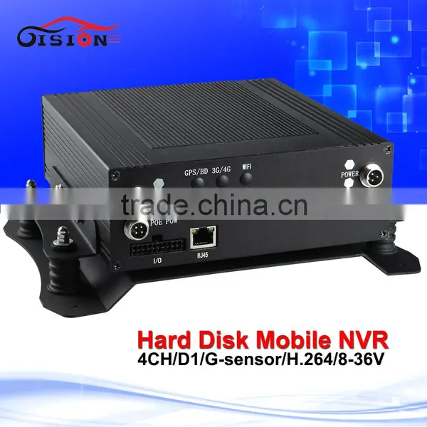 720p 4ch Vehicle Blackbox Dvr G-sensor I/o Cycle Recording Automotive Recorder Mobile Dvt h 264 photo-2