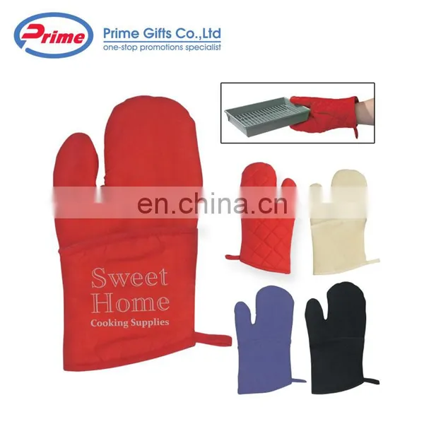 2017 Hot Sale Quilted Canvas Cotton Double Oven Gloves photo-2