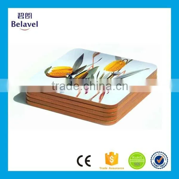 Wholesale Souvenir Cork Mat Printing Custom Square Mdf Coaster photo-5