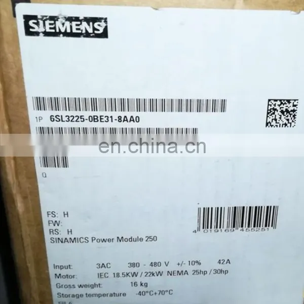 Cheap Siemens 6SL3225-0BE31-8AA0 SINAMICS G120 Power Module photo-2