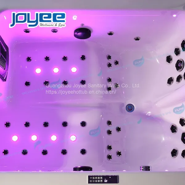 JOYEE China Manufacture 2 Person 69 Massage Jets Bathtub Ozone System Spa Whirlpool Bathtub photo-4