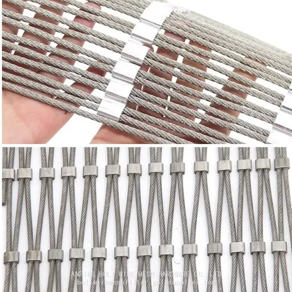 Stainless Steel Safety Mesh Ss304 Ss316 Stainless Steel Rope Mesh/Zoo Safety Mesh Fenc,Animal Safety Fence Mesh photo-4