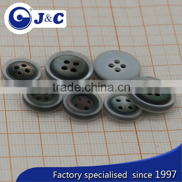Plastic and Black MOP Natural Shell Combination Buttons,black Mother of Pearl Sea Shells Buttons. photo-2