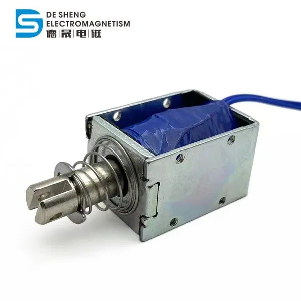 Factory Supply DC 24V DS-1040 Push Pull Linear Open Frame Solenoid With 10mm Stroke for Automation Equipment photo-3