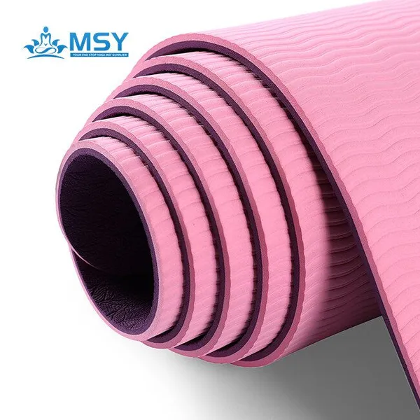Eco-Friendly Double Layers TPE Yoga Mat With Dual Color Pattern, Soft & Elastic, Suitable for Home Gym & Studio Use photo-3