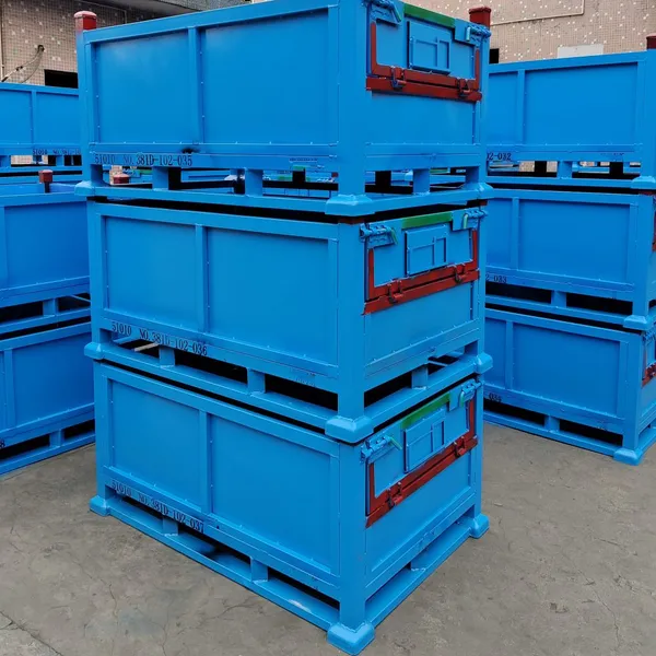 Durable Plastic Turnover Crate for Warehouse Storage and Cargo Handling