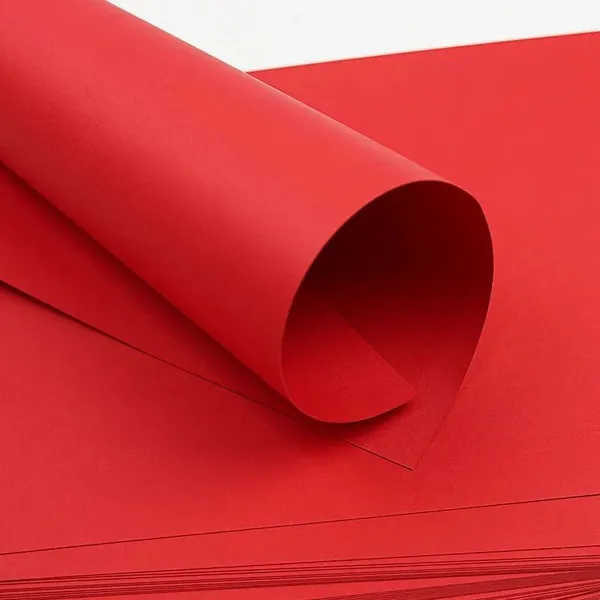 80g-400gsm Red Paper Red Card Board Colored Cardstock Sheets for Packaging photo-3