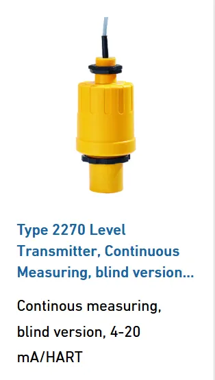 Ultrasonic Level Transmitter Type 2270 Blind 4-20mA HART for Water Treatment Tank photo-2