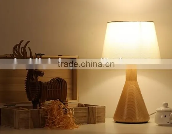 Good Quality Indoor Modern Decorative Wooden Table Lamp JK-879-19 LED Wood Table Light photo-3