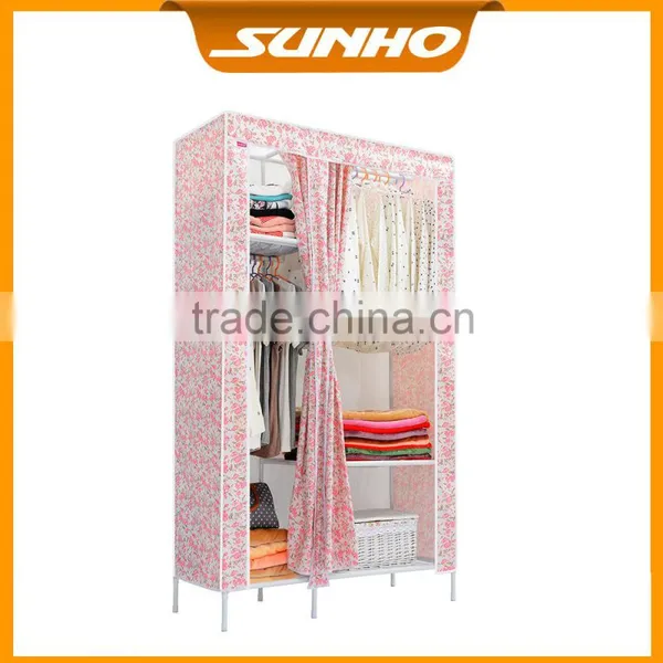 Portable Clothes Closet Wardrobe Storage Organizer With Shelves