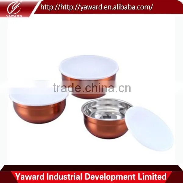 Stainless Steel Mixing Bowl With Plastic Lid Mixing Salad Bowl