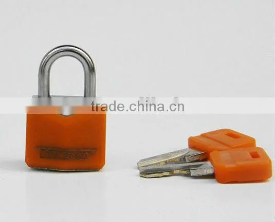 Rhombic Plastic Coated Aluminum Padlock photo-2