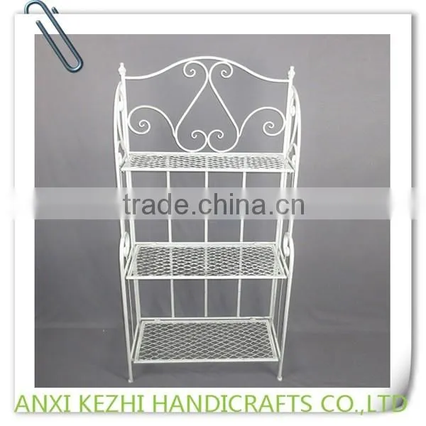 KZ140125 Home Organizer Rack Iron 3-tiers Standing Metal Shelf photo-2