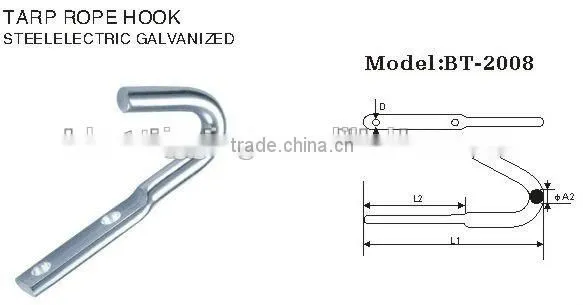 STEEL ELECTRIC GALVANIZED TARP ROPE HOOK Tarp Rope Hook photo-2