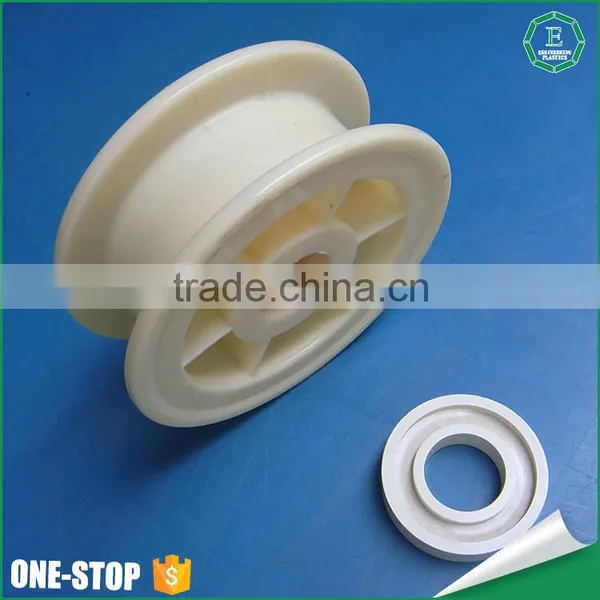 Industry Custom Cheap Double v Groove Wheel Block Bearing Machined Plastic Nylon Pulley for Sale photo-4