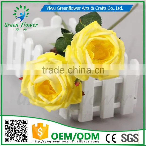 2016 Wholesale Multicolor Latex PU Artificial Flowers Diamond Rose Real Touch Bouquet Wedding Bridal Decor Display Flower photo-2