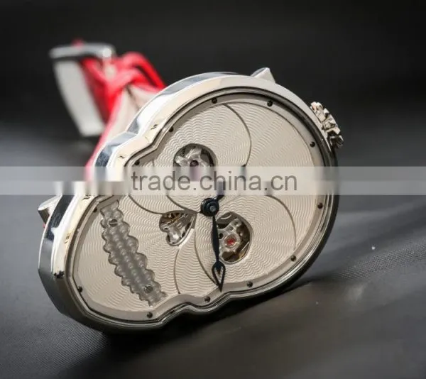 New Skeleton Mechanical Watch Ladies Skull Shaped Watches Stainless Steel Watches