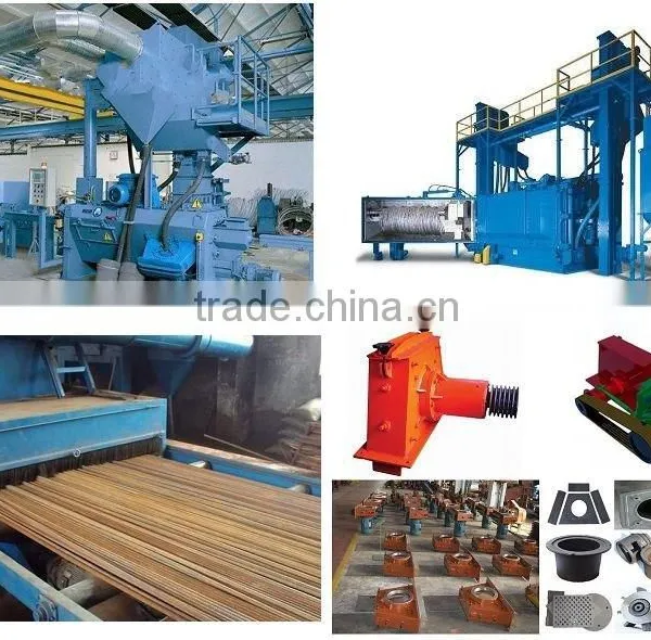Foundry Rebar Sandblasting Equipment, Steel Rebar Sand Blasting Machine photo-4