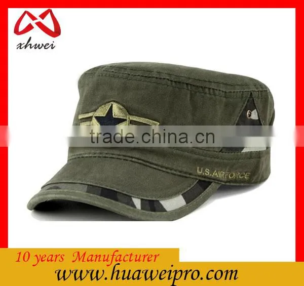China Headwear Oem Adjustable Fitted Military Hats For Men Flat Top Snapback Cotton Caps For Man photo-6