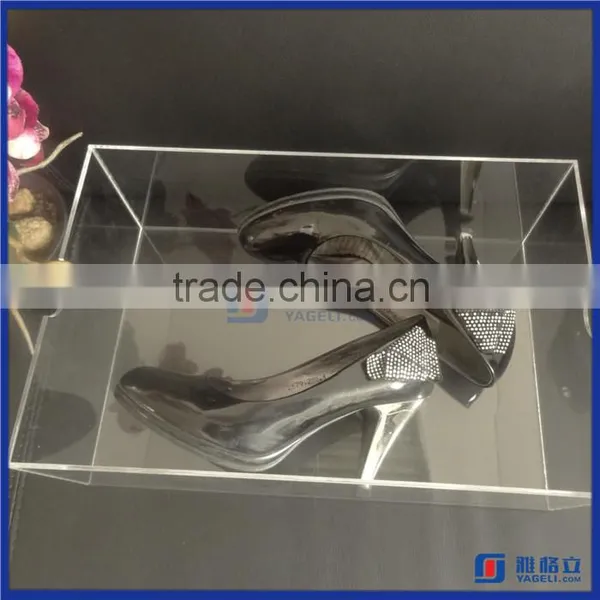 2016 Hot SAle!! Fashion Custom Clear Shoe Boxes Acrylic Sneaker Box photo-3