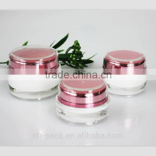 New Product Popular Cosmetic Plastic Container Round Acrylic Jar