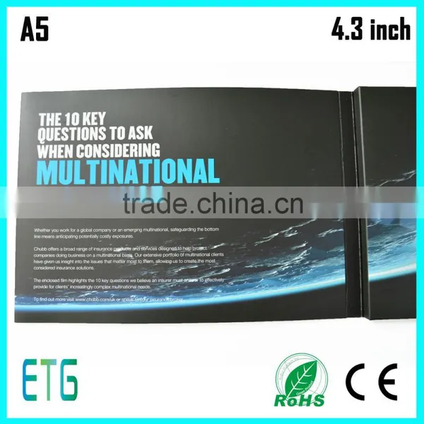 New 2016 Promotional Video Brochure, Touch Screen Wifi Lcd Video Brochure, Hot Avi Sex Mp4 hd 7 Inch Video Brochure photo-2