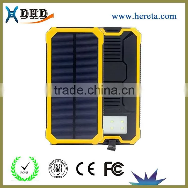 Solar Power Bank Charger 12000mah With Led Light