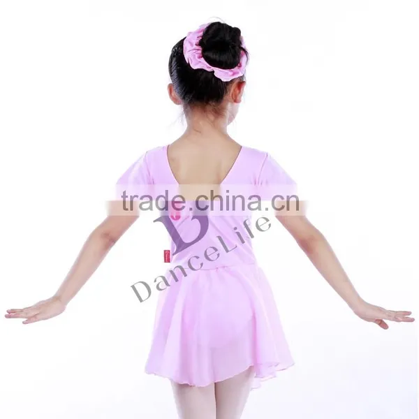 C2157 Short Sleeve Ballet Dance Costumes Chiffon Girls Ballet Dress photo-4