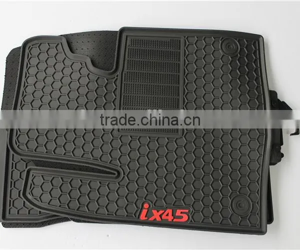 Black 5pc Rubber Floor Mat Car SUV All Season Mats Liner BPA FREE for Ix45 photo-2