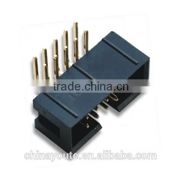 Pin Box Header Connetor 2.54mm With DIP Right Angel