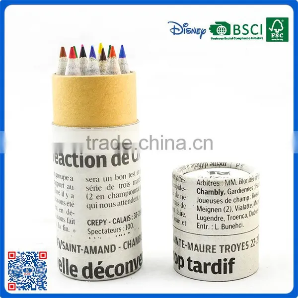 Japan 3.5 Inch Colorful Pencils Into the Newspaper Pencil Box photo-2