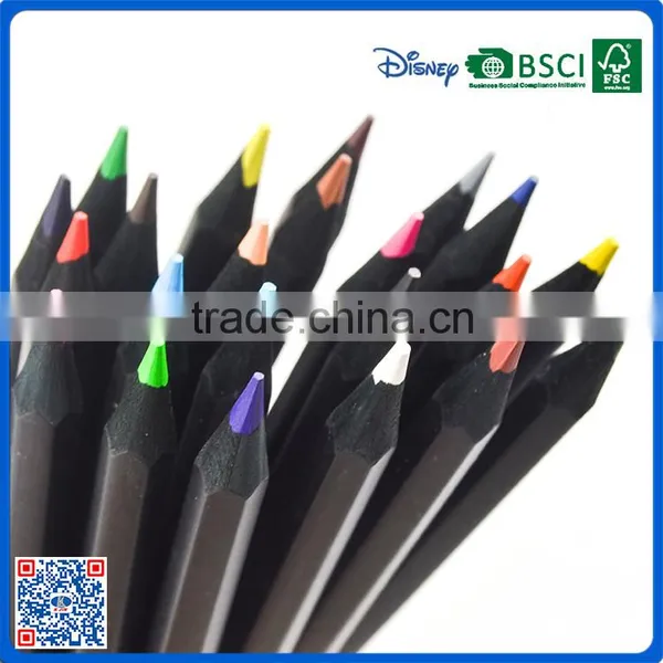 Hot Sales 24 Colors 7 Inch Fancy Black Wooden Pencils Into the Box photo-4