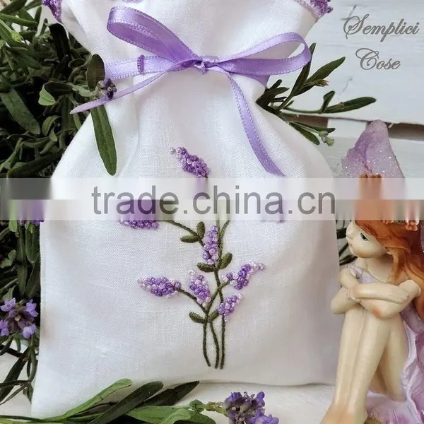 Cotton White Hand Made Lavender Bags With Lace photo-3