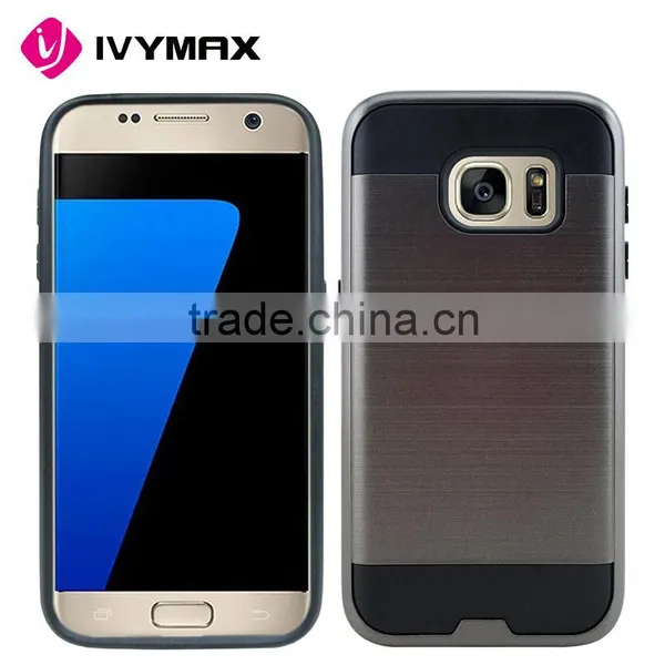 IVYMAX Top Quality Hybrid Metallic Rubberized Hard Cover Phone Case for Samsung Galaxy s7 photo-2