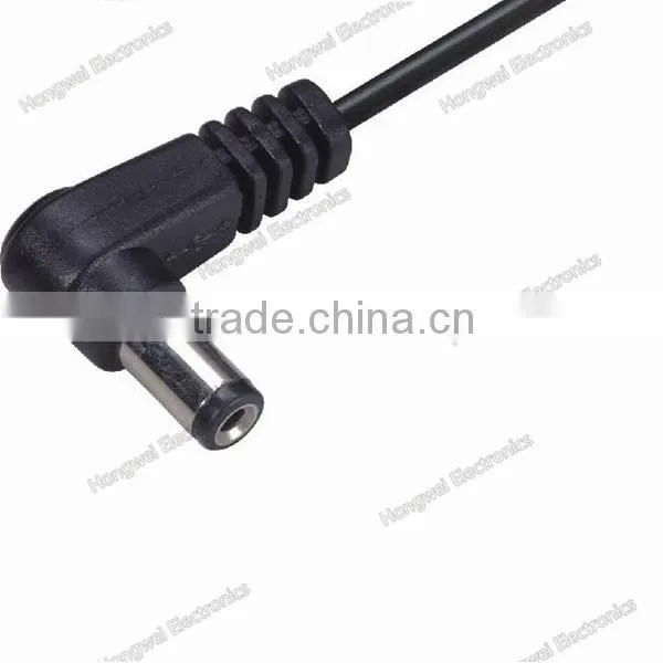 Vertical Angle DC Adapter Power Extension Cables UL2464 26awg 2C 12V With DC 5.5*2.1 Plug Extention Cable Assembly photo-3